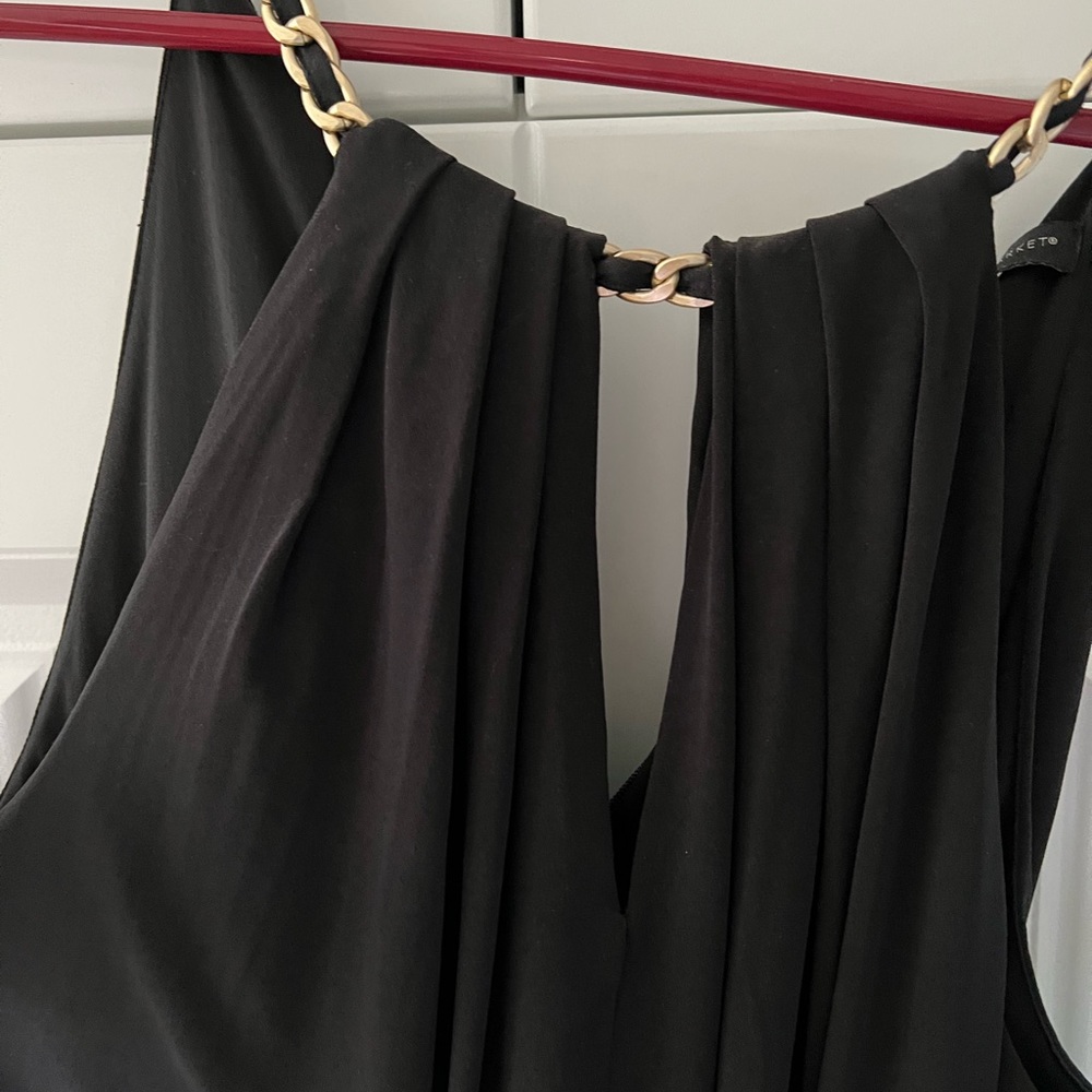 White House black market long black dress jumpsuit.